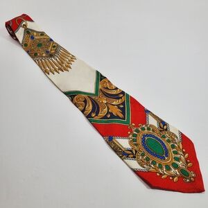 Kenneth Gordon Multicolor Exotic Pattern Men's Silk Neck Tie 56x3.55"